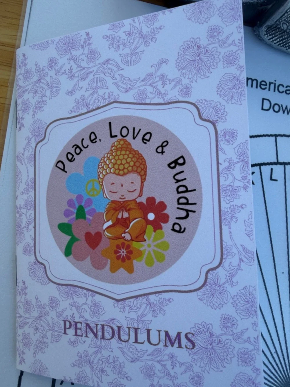 Reiki Infused Rainbow Moonstone Dowsing/Divination Pendulum with Chart & Guide - Picture 12 of 17